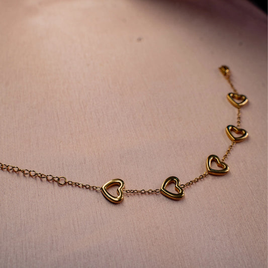 Orbit Hearts Bracelet