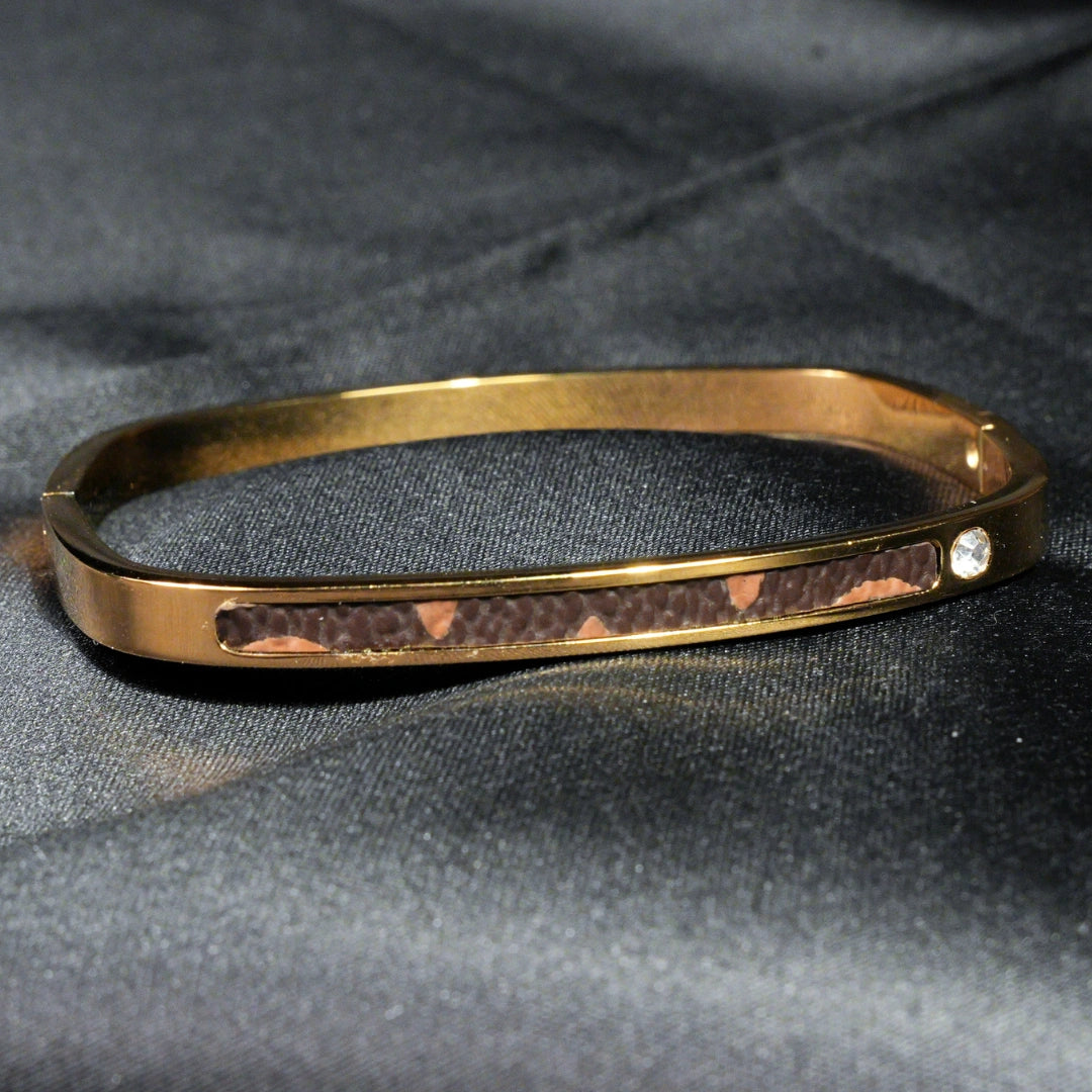 Aarya 18K Gold Plated Textured Bangle