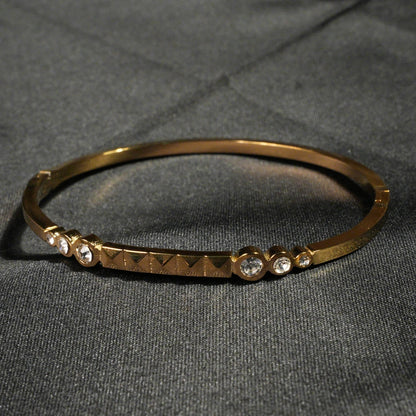 Seren 18K Gold Plated Crystal Bangle