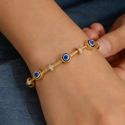 Feya Sculpted Cuff Bracelet bold in its 18K Gold Plated contour