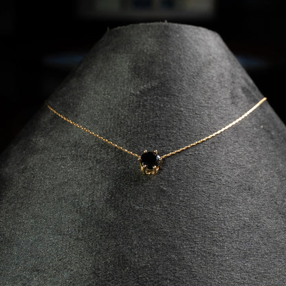 Noira Black Solitaire Necklace