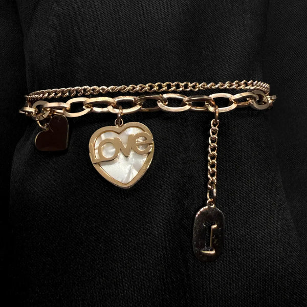 Aurea Textured Bracelet enriched with understated 18K Gold Plated light