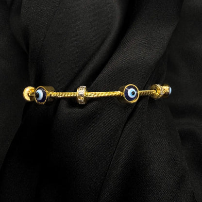 Feya Sculpted Cuff Bracelet bold in its 18K Gold Plated contour
