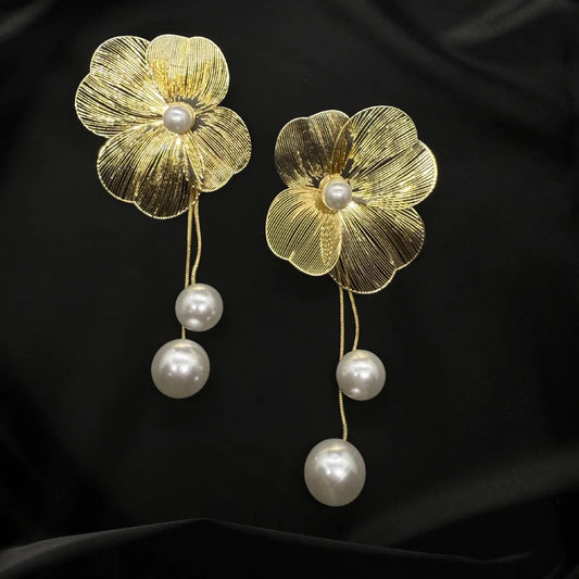 Ori Pearl-Charm Earrings highlighted with refined 18K Gold Plated finish