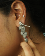 Elva Earrings – Brass and silver wings of imagination