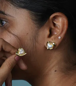 Aven Sea-Flow Earrings shaped in fluid 18K Gold Plated motion