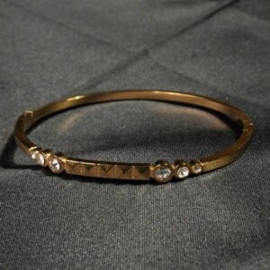 Seren 18K Gold Plated Crystal Bangle